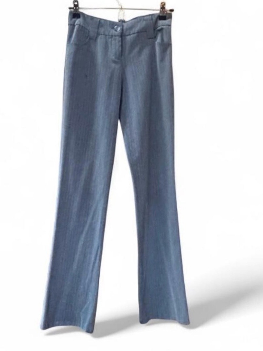 Discovery Y2K Vintage Gray Pinstripe Pants with a Retro Vibe Sz 1